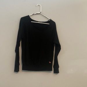 VS PINK slouchy black long sleeve tee shirt XS